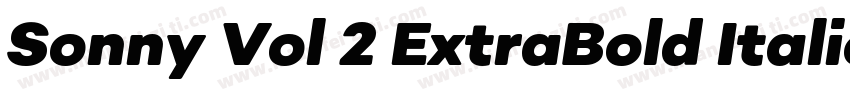 Sonny Vol 2 ExtraBold Italic字体转换
